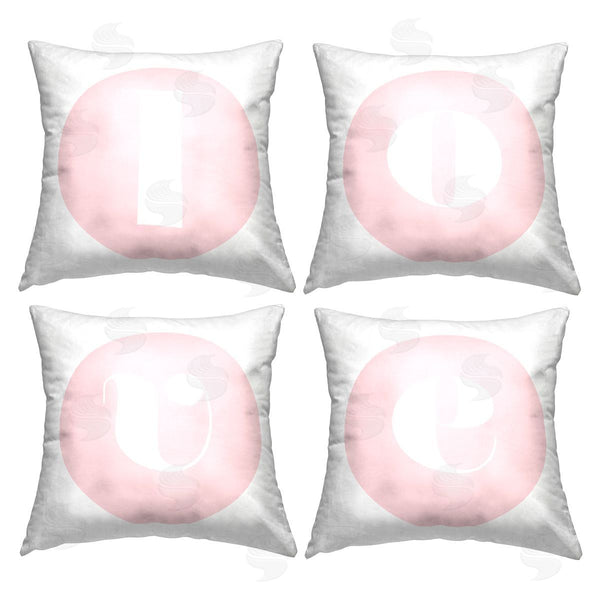 stupell industries Stupell Studio | Pink Love Letters Printed Throw Pillow Set