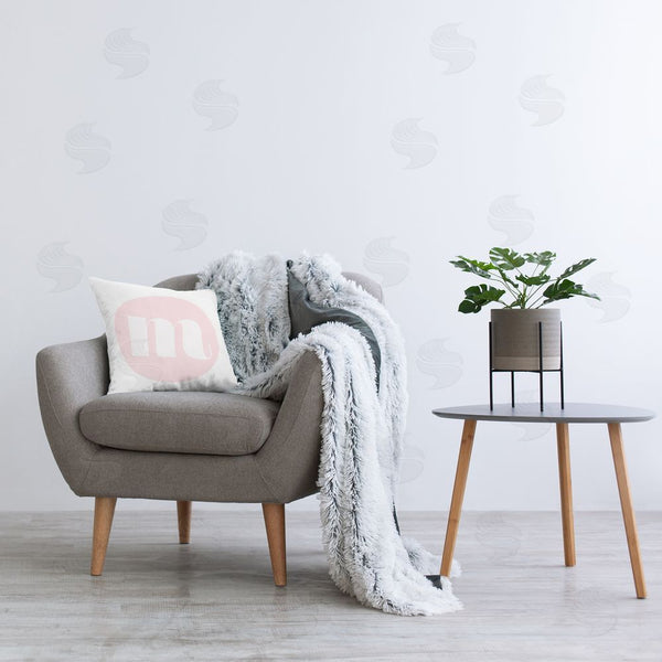 Stupell Industries Stupell Studio | Pink M Alphabet Letter Printed Throw Pillow