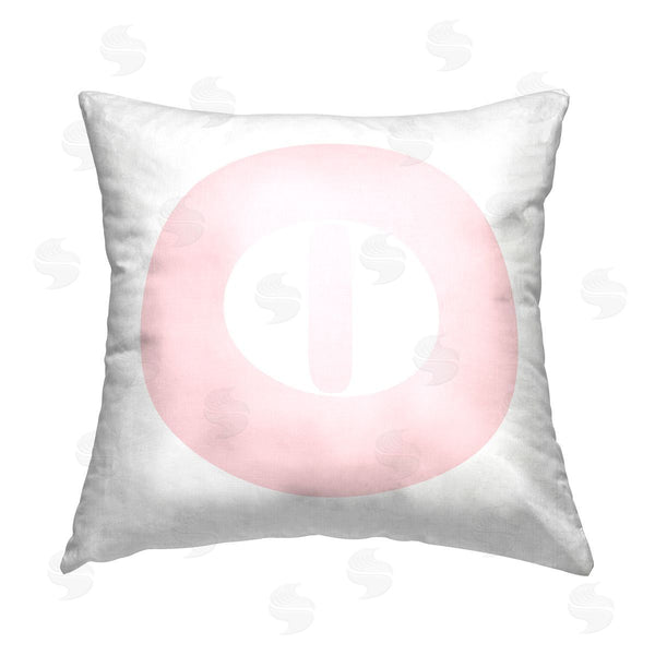 stupell industries Stupell Studio | Pink O Lowercase Letter Printed Throw Pillow