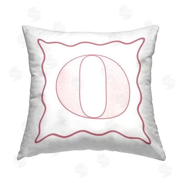 stupell industries Stupell Studio | Pink O Patterned Alphabet Printed Throw Pillow