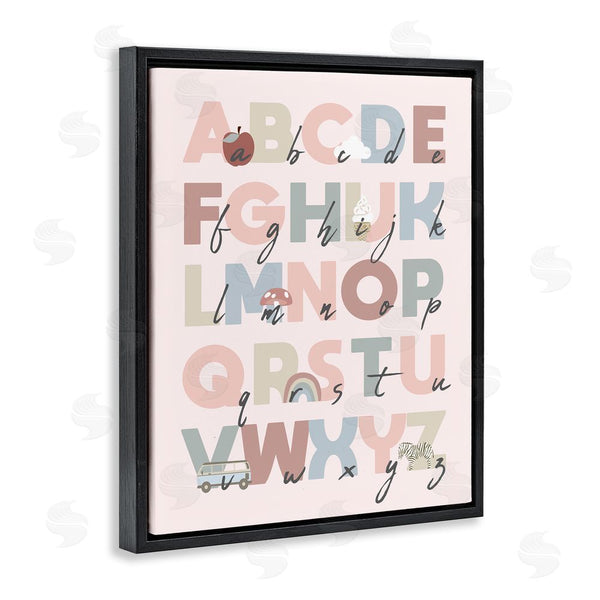 Stupell Industries Stupell Studio | Pink Pastel Alphabet Chart Wall Art