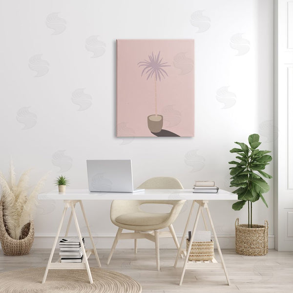 Stupell Industries Stupell Studio | Pink Potted Palm Plant Wall Art