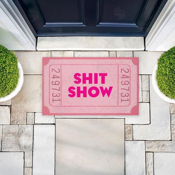 Stupell Industries Stupell Studio | Pink Sh*t Show Ticket Non-Woven Door Mat