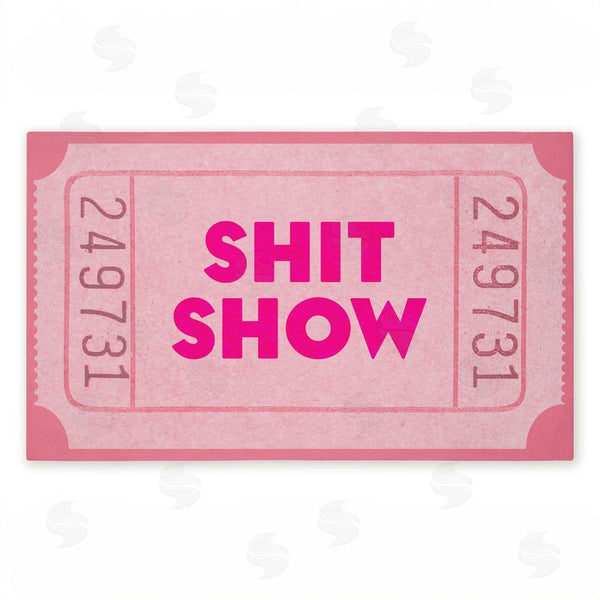 stupell industries Stupell Studio | Pink Sh*t Show Ticket Non-Woven Door Mat