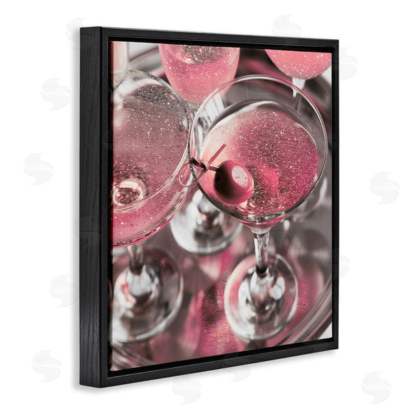 Stupell Industries Stupell Studio | Pink Sparkle Martinis Wall Art