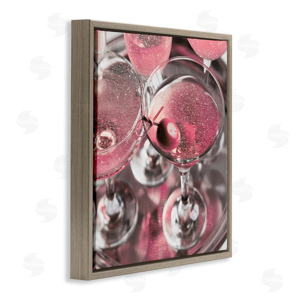 Stupell Industries Stupell Studio | Pink Sparkle Martinis Wall Art