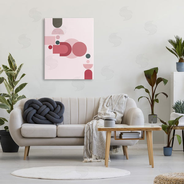 Stupell Industries Stupell Studio | Pink Varied Geometric Shapes Wall Art
