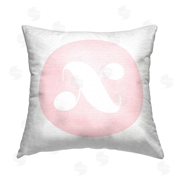 Stupell Industries Stupell Studio | Pink X Alphabet Initial Printed Throw Pillow