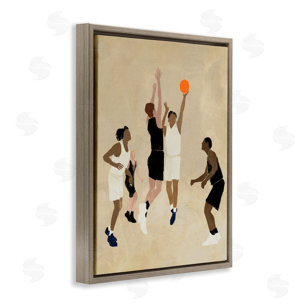 Stupell Industries Stupell Studio | Players With Basketball Wall Art
