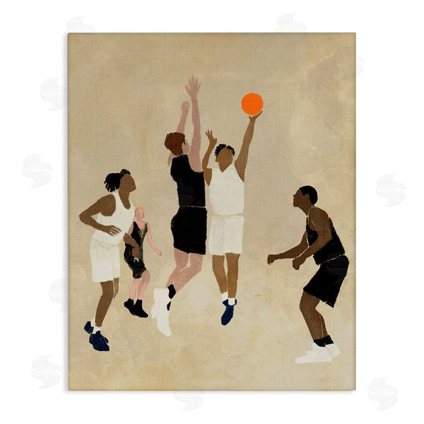 stupell industries Stupell Studio | Players with Basketball Wall Art