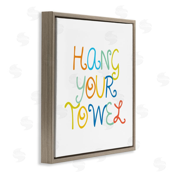 Stupell Industries Stupell Studio | Playful Children's Bathroom Rules Hang Your Towel Phrase Wall Art