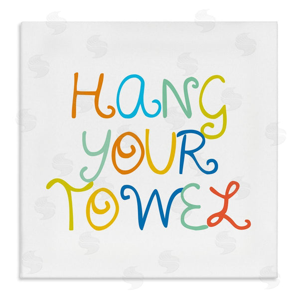 stupell industries Stupell Studio | Playful Children's Bathroom Rules Hang Your Towel Phrase Wall Art