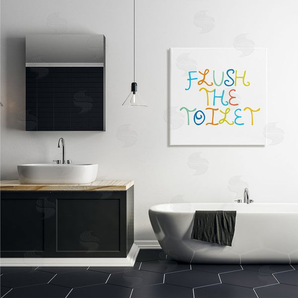 Stupell Industries Stupell Studio | Playful Kids Bathroom Sign Flush The Toilet Rules Wall Art