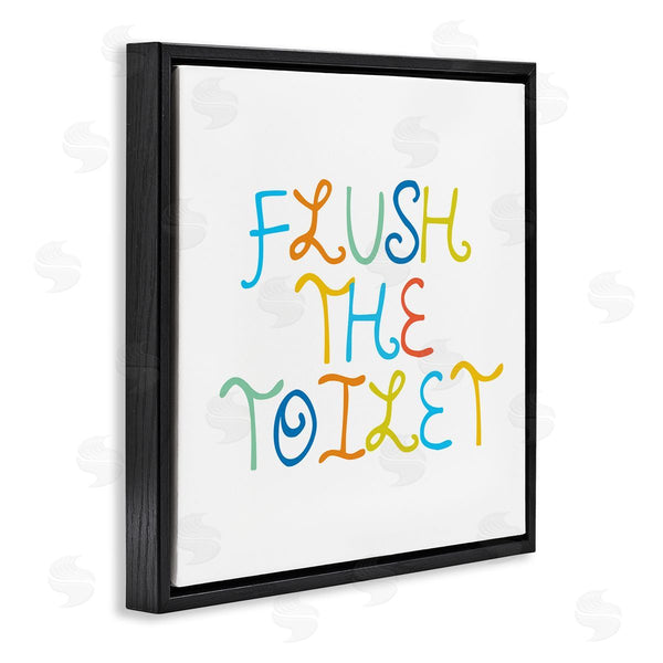 Stupell Industries Stupell Studio | Playful Kids Bathroom Sign Flush The Toilet Rules Wall Art