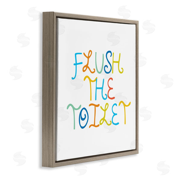 Stupell Industries Stupell Studio | Playful Kids Bathroom Sign Flush The Toilet Rules Wall Art