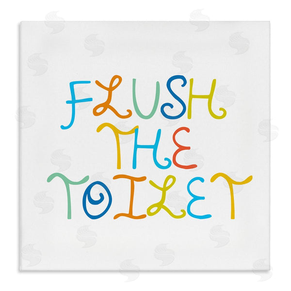 stupell industries Stupell Studio | Playful Kids Bathroom Sign Flush The Toilet Rules Wall Art