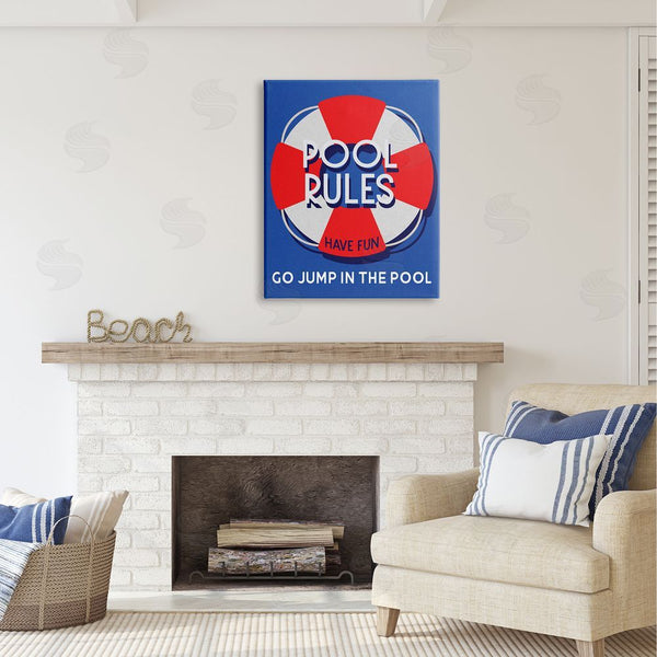 Stupell Industries Stupell Studio | Pool Rules Nautical Phrase Wall Art