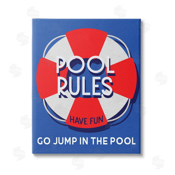 stupell industries Stupell Studio | Pool Rules Nautical Phrase Wall Art