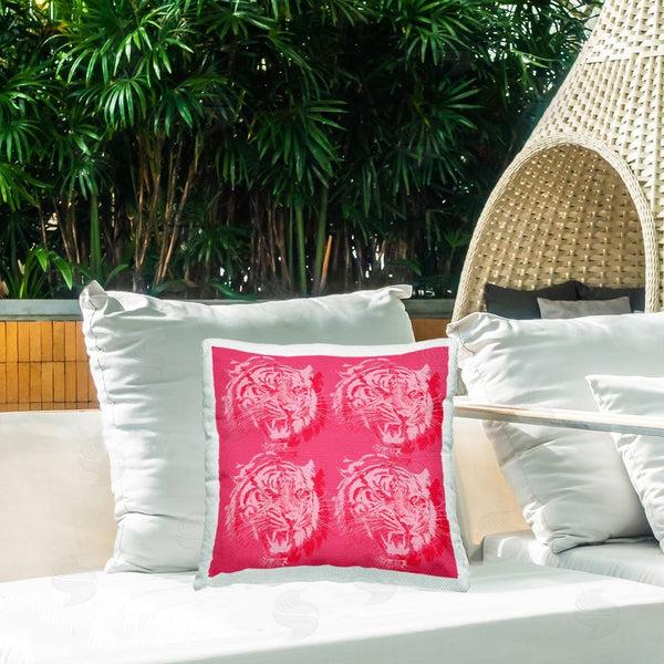 Stupell Industries Stupell Studio | Pop Style Pink Tigers Printed Throw Pillow