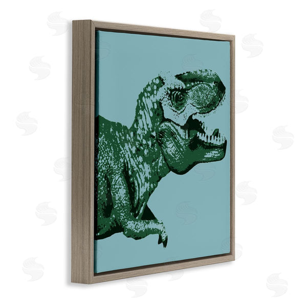 Stupell Industries Stupell Studio | Pop Style T-Rex Dinosaur Kids Wildlife Design Wall Art
