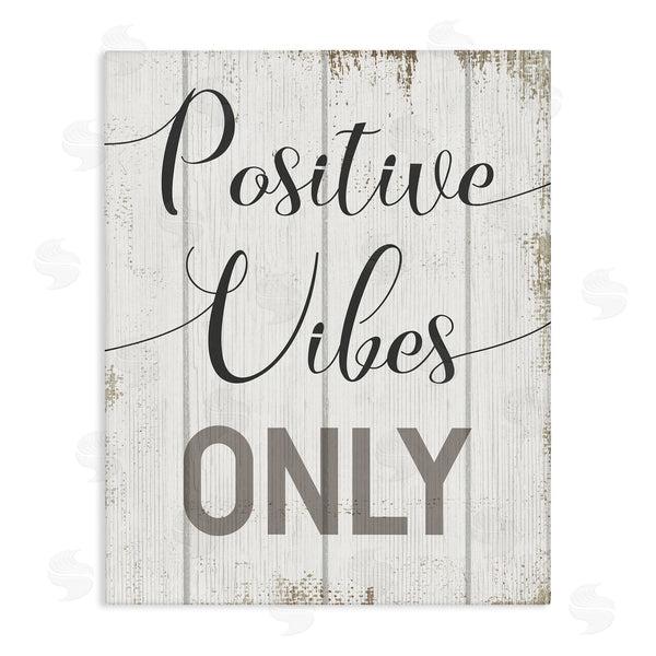 stupell industries Stupell Studio | Positive Vibes Only Distressed Wall Art