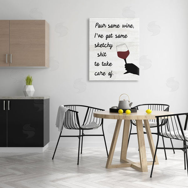 Stupell Industries Stupell Studio | Pour Some Wine Humor Wall Art