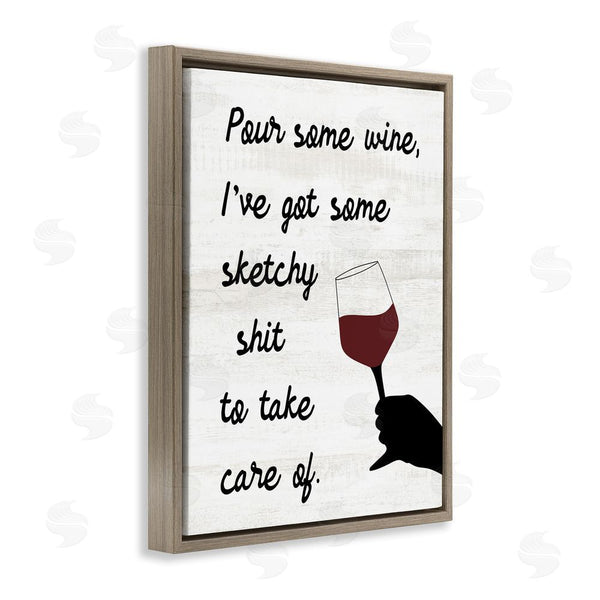 Stupell Industries Stupell Studio | Pour Some Wine Humor Wall Art