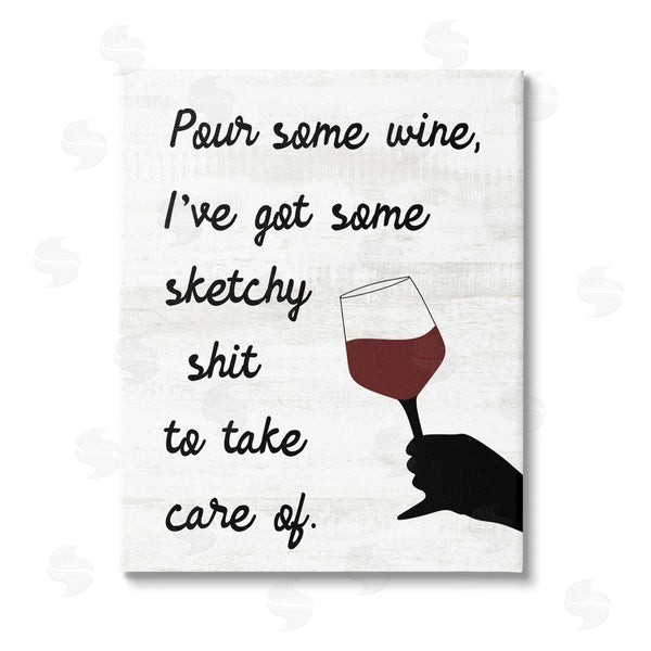 stupell industries Stupell Studio | Pour Some Wine Humor Wall Art