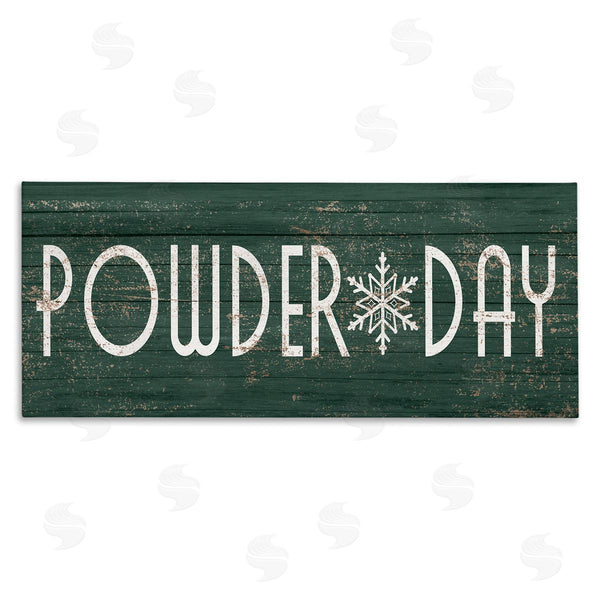 stupell industries Stupell Studio | Powder Day Phrase Snowflake Typography Ski Winter Sports Wall Art