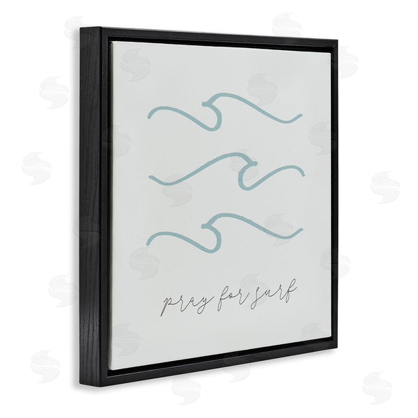 Stupell Industries Stupell Studio | Pray For Surf Nautical Beach Phrase Tranquil Waves Wall Art