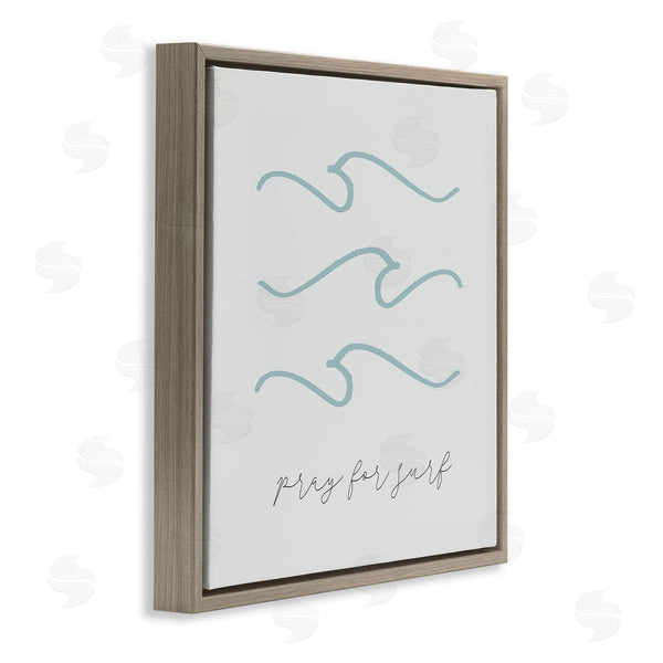 Stupell Industries Stupell Studio | Pray For Surf Nautical Beach Phrase Tranquil Waves Wall Art