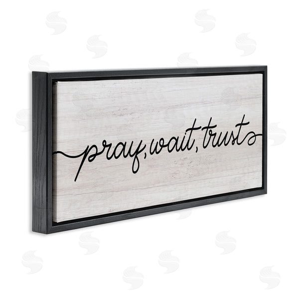 Stupell Industries Stupell Studio | Pray Wait & Trust Phrase Soft Fluid Typography