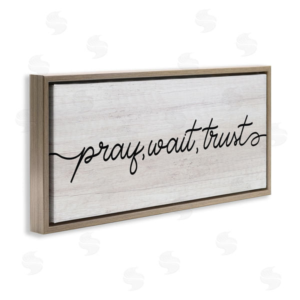 Stupell Industries Stupell Studio | Pray Wait & Trust Phrase Soft Fluid Typography