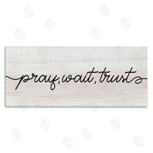 stupell industries Stupell Studio | Pray Wait & Trust Phrase Soft Fluid Typography