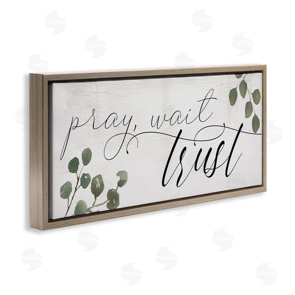 Stupell Industries Stupell Studio | Pray Wait Trust Phrase Wall Art