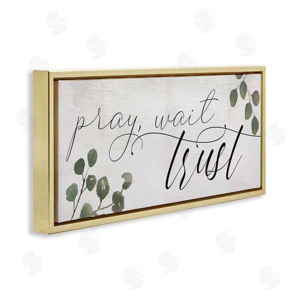 Stupell Industries Stupell Studio | Pray Wait Trust Phrase Wall Art