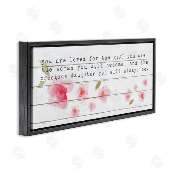 Stupell Industries Stupell Studio | Precious Daughter With Pink Flowers