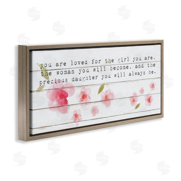 Stupell Industries Stupell Studio | Precious Daughter With Pink Flowers