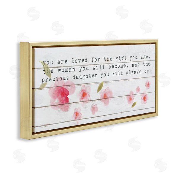 Stupell Industries Stupell Studio | Precious Daughter With Pink Flowers