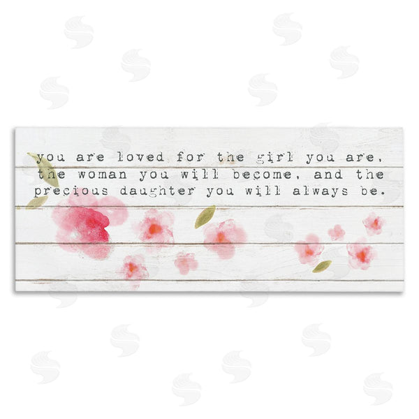 stupell industries Stupell Studio | Precious Daughter with Pink Flowers