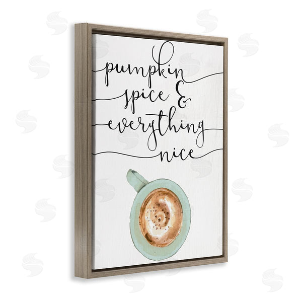 Stupell Industries Stupell Studio | Pumpkin Spice & Everything Nice Latte Coffee Cup Wall Art