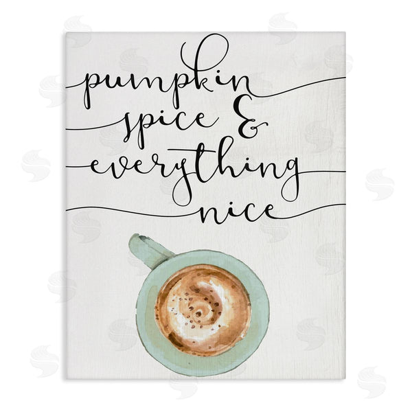 stupell industries Stupell Studio | Pumpkin Spice & Everything Nice Latte Coffee Cup Wall Art