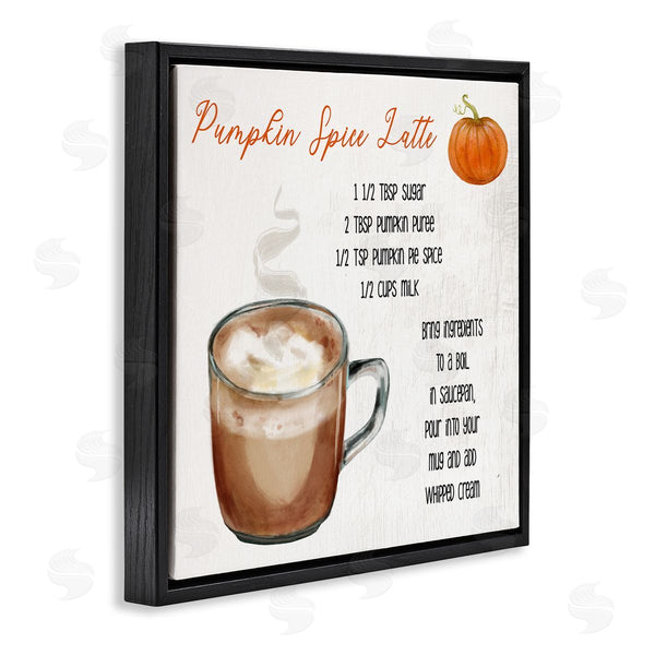 Stupell Industries Stupell Studio | Pumpkin Spice Latte Farmhouse Coffee Recipe