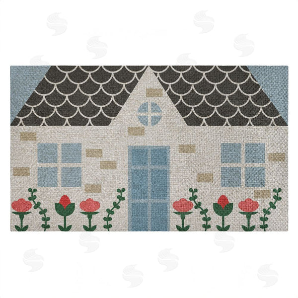 stupell industries Stupell Studio | Quaint Cottage Garden Faux Sisal Door Mat