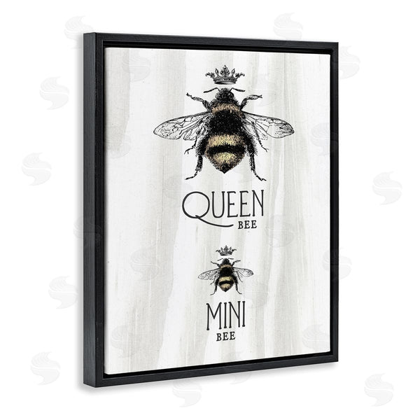 Stupell Industries Stupell Studio | Queen & Mini Bee Crowned Bumblebees Mother Daughter Wall Art