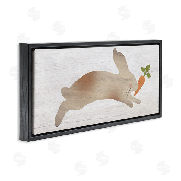 Stupell Industries Stupell Studio | Rabbit & Carrot Grain Pattern Wall Art