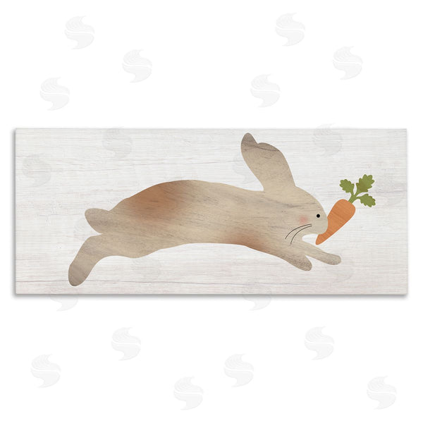 Stupell Industries Stupell Studio | Rabbit & Carrot Grain Pattern Wall Art