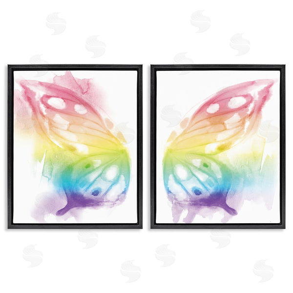 Stupell Industries Stupell Studio | Rainbow Butterfly Wings Playful Insect Wall Art