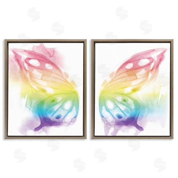 Stupell Industries Stupell Studio | Rainbow Butterfly Wings Playful Insect Wall Art