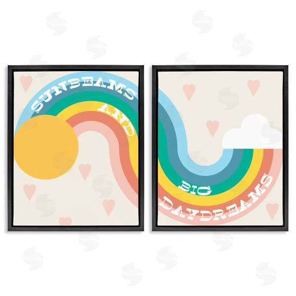 Stupell Industries Stupell Studio | Rainbow Cloud Daydream Quote Heart Patten Design Wall Art